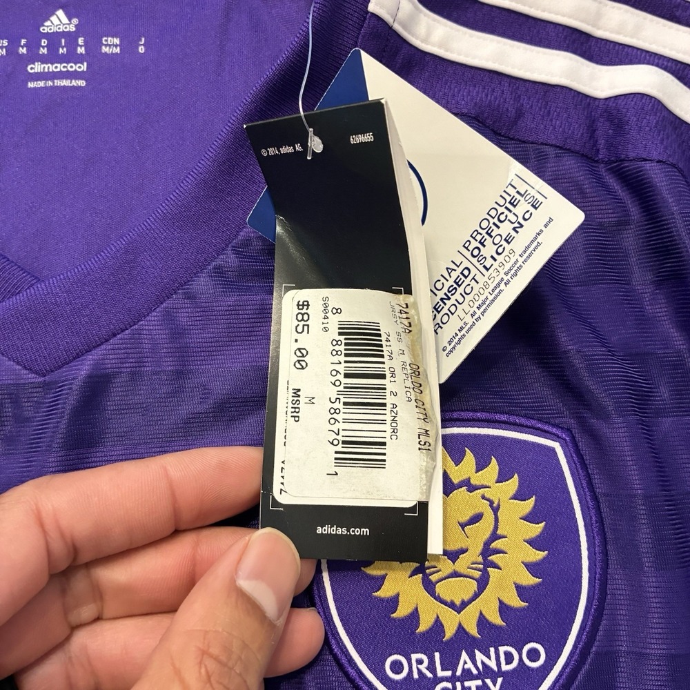 Orlando City Adidas Climacool Soccer Futbol Jersey Mens Medium Embroidered - Picture 3 of 9